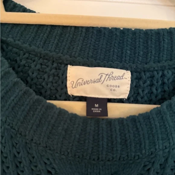 Universal Thread Women's Cable Knit Sweater - Dark Teal - Picture 3 of 3